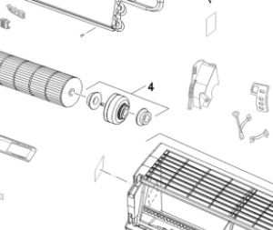 004B. Fläktmotor Innedel Bosch Compress 5000 AA