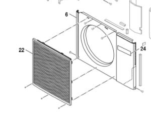 022C. Fläktgaller Bosch Compress 5000/7000 och PHR-N