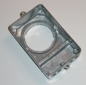 Underdel K7-box, aluminium, 90 x 50 x 140 mm