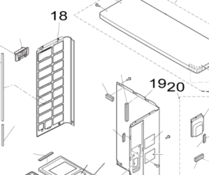 025C. Vänster sidopanel till utedel Nordic Inverter/Bosch Compress 5000
